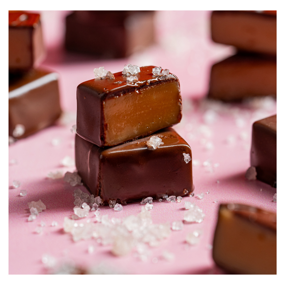 Sea Salt Caramel Fudge Coated with Chocolate - 180g - Entisi Chocolates