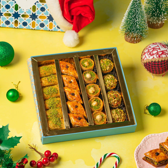 Pistachio Baklava Christmas Box - 500g -The Baklava Box